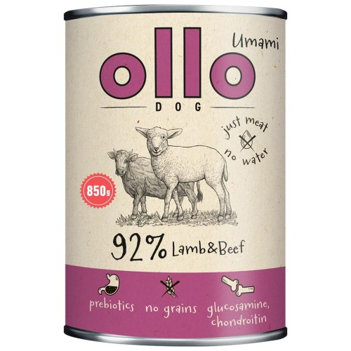 OLLO UMAMI JAGNIĘCINA I WOŁOWINA 850G KARMA MOKRA DLA PSA