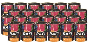 RAFI dla psa KACZKA Z BORÓWKĄ 400G X 24 PAKIET