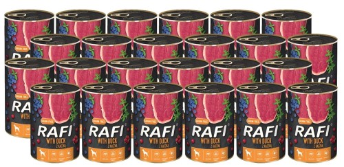 RAFI dla psa KACZKA Z BORÓWKĄ 400G X 24 PAKIET