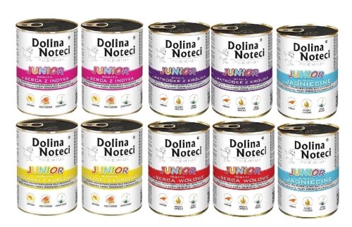 Dolina Noteci JUNIOR Mix smaków dla psa 10x 400g