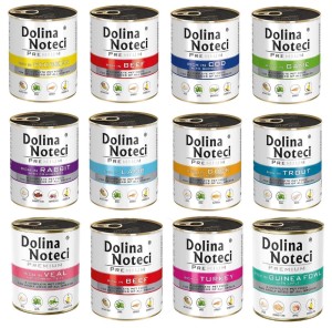 Mokra karma dla psa DOLINA NOTECI Premium MIX smaków 12x400 ZESTAW PUSZEK