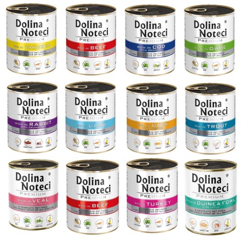 Mokra karma dla psa DOLINA NOTECI Premium MIX smaków 12x400 ZESTAW PUSZEK