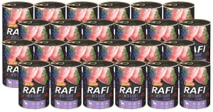 RAFI dla psa KRÓLIK Z BORÓWKĄ 400G X 24 PAKIET