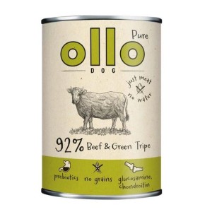 OLLO PURE WOŁOWINA I ZIELONE ŻWACZE 400G