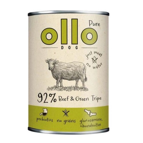 OLLO PURE WOŁOWINA I ZIELONE ŻWACZE 400G