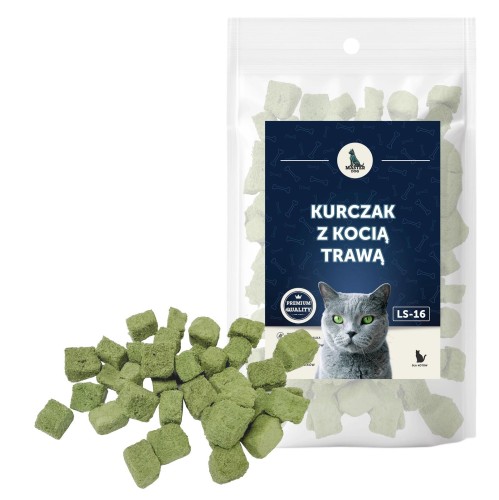 PRZYSMAK LIOFILIZOWANY DLA KOTA KURCZAK Z KOCIĄ TRAWĄ 40G MASTER DOG