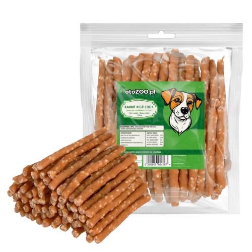 PRZYSMAKI DLA PSA MIĘKKIE PATYCZKI Z KRÓLIKIEM I RYŻEM 500G +10% GRATIS