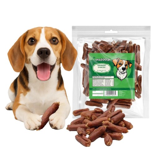 Przysmak dla psa MIĘKKIE KIEŁBASKI Z KACZKI 500g + 10% GRATIS