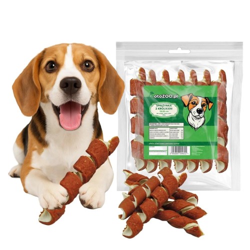 SPRĘŻYNKA Z KRÓLIKEIM PRZYSMAK DLA PSA GRYZAK 500G + 10% GRATIS