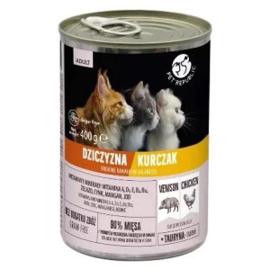 Pet Republic dla kotów kawałki w galaretce z dziczyzną i kurczakiem 400g