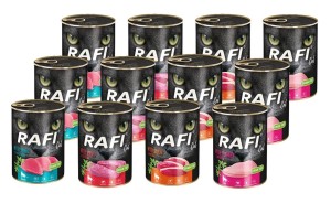 RAFI KARMA DLA KOTÓW MIX SMAKÓW 400G X 12