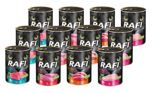 RAFI KARMA DLA KOTÓW MIX SMAKÓW 400G X 12