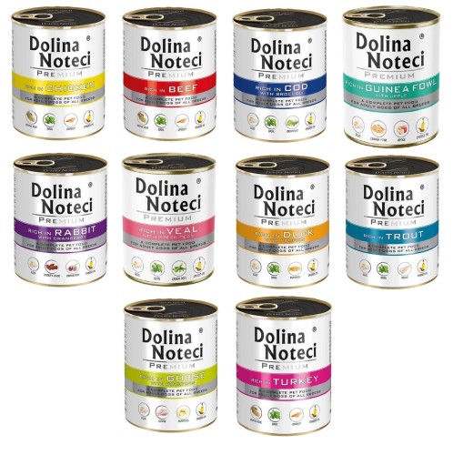 DOLINA NOTECI karma psa puszka MIX SMAKÓW 10x 800g