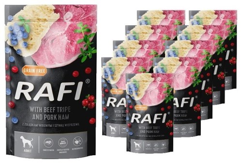 RAFI DLA PSA ŻOŁĄDKI I SZYNKA Z BORÓWKĄ 500G X10