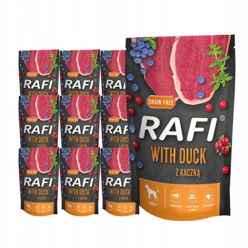 Dolina Noteci dla psa Rafi z kaczką saszetka zestaw 10 x 500 g