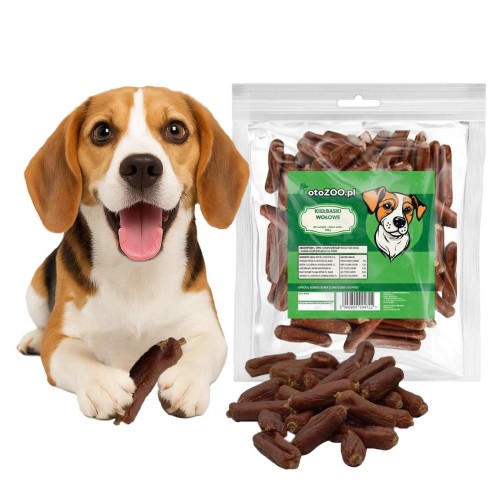 PRZYSMAK DLA PSA MIĘKKIE KIEŁBASKI WOŁOWE 500g + 10% GRATIS