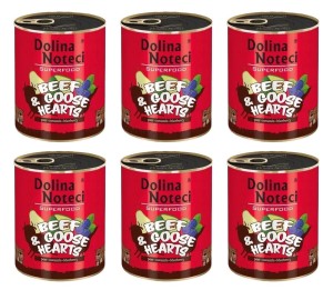 DOLINA NOTECI SUPERFOOD WOŁOWINA SERCA GĘS 800G x6