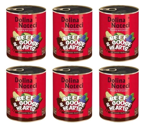 DOLINA NOTECI SUPERFOOD WOŁOWINA SERCA GĘS 800G x6