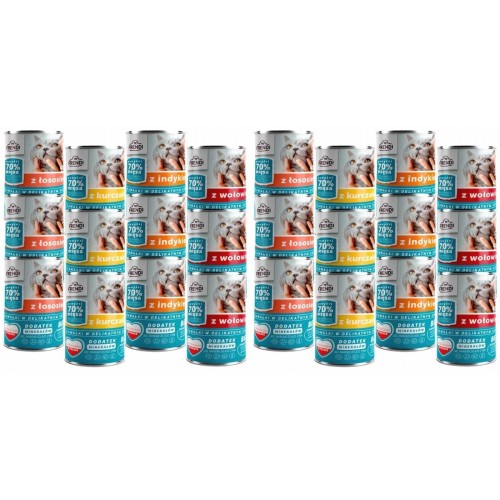 FRENDI mokra karma dla kota mix smaków 24x 400g PUSZKA