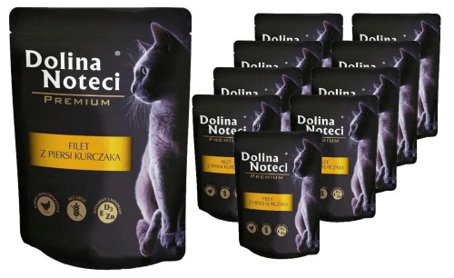 DOLINA NOTECI FILET PIERSI KURCZAK 85G X10 - SUPER PREMIUM Z TAURYNĄ !!!