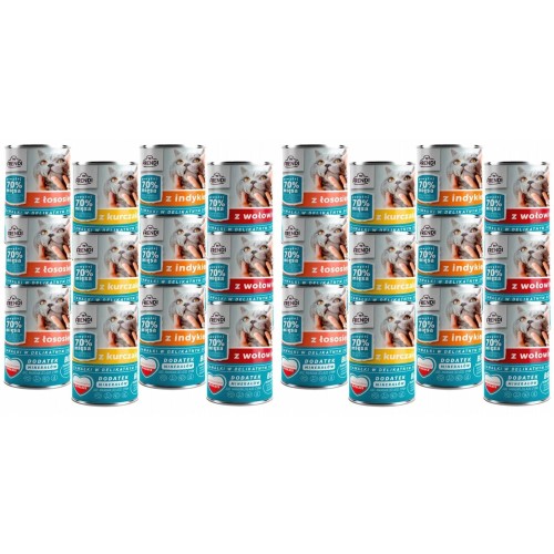 FRENDI karma mokra dla kota mix smaków 24x 400g,