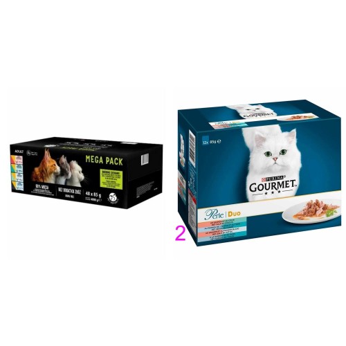 Gourmet Perle Rybny Duet 24x85g + PetRepublic 48x 85g
