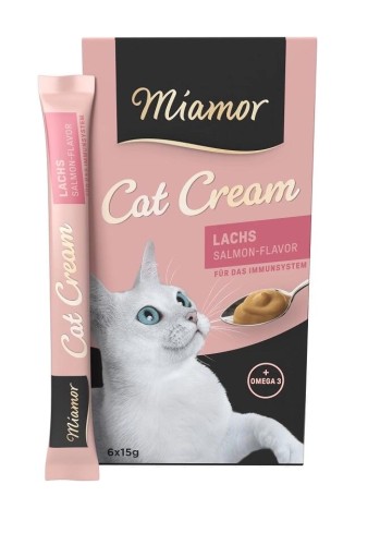 MIAMOR CAT SNACK PASTA Z ŁOSOSIEM DLA KOTA 6X15G