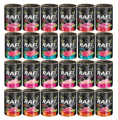 RAFI KARMA DLA KOTÓW MIX SMAKÓW 400G X 24