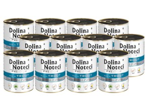 Mokra karma dla psa Dolina Noteci Premium bogata w pstrąga 800g