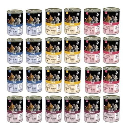 PetRepublic karma mokra dla KOTA KAWAŁKI MIĘSA W SOSIE mix 24X400G