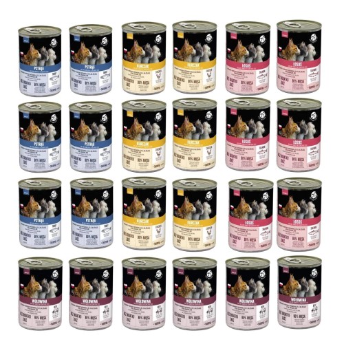 PetRepublic karma mokra dla KOTA KAWAŁKI MIĘSA W SOSIE mix 24X400G