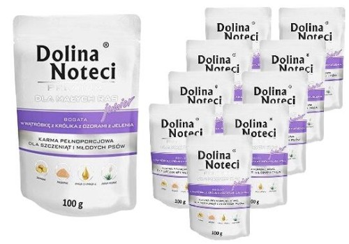 DOLINA NOTECI JUNIOR WĄTRÓBKA KRÓLIKA 100G x10