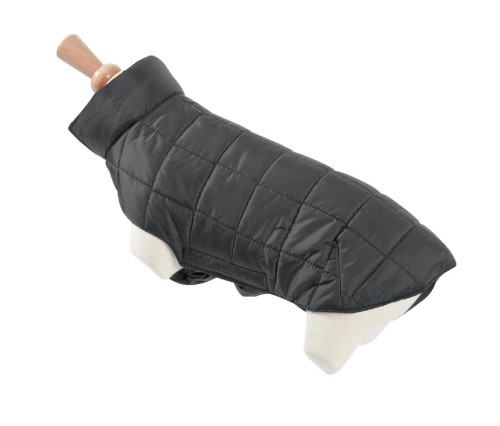 CIEPŁA KURTKA puchowa z polarem dla psa 25cm grafitowa ZOLUX