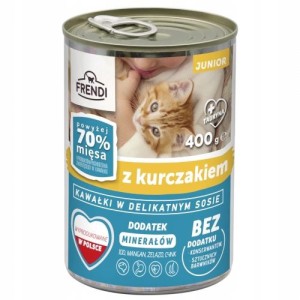 FRENDI karma mokra dla kota kawałki w sosie z kurczakiem JUNIOR 400g