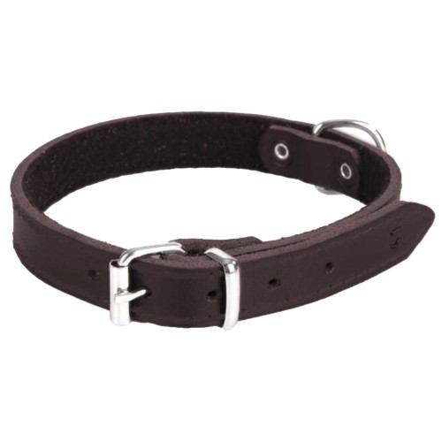 Obroża dla psa skórzana BRĄZOWA M Dingo 43-53 cm szer. 2,5cm