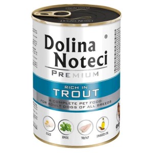 Dolina Noteci PREMIUM Bogata w Pstrąga mokra karma dla psa 400 g