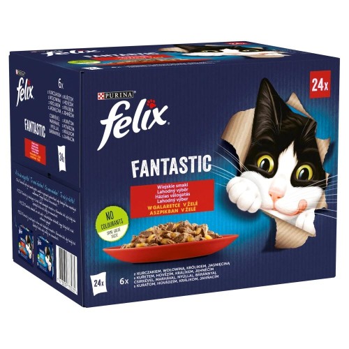 Karma FELIX saszetki mix smaków 24x85g