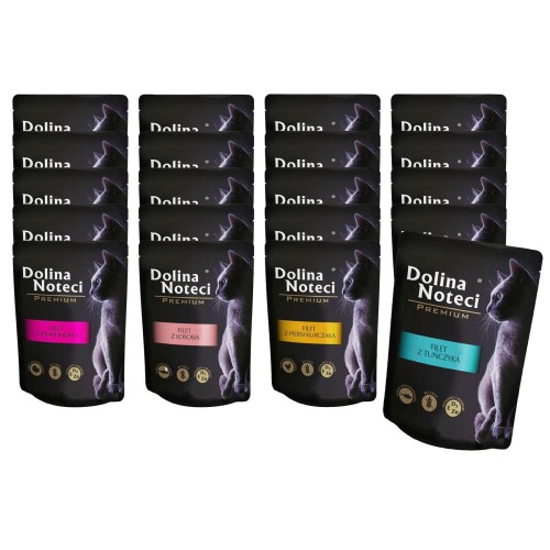 DOLINA NOTECI PREMIUM FILETY MIX 20X85G KARMA MOKRA DLA KOTA
