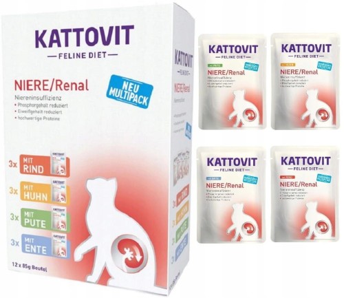 KATTOVIT RENAL karma mokra dla kotów z problemami nerkowymi 12x85g