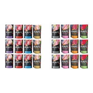 Mokra karma dla psa RAFI MIX SMAKÓW 24x500g