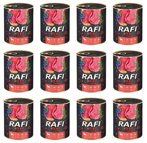 KARMA DLA PSÓW RAFI WOŁOWINA 800G x12