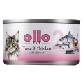 Mokra karma dla kota Ollo Cat Tuńczyk Kurczak Łosoś 70g Nr 2 1