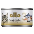 Mokra karma dla kota Ollo Cat Tuńczyk Kurczak Krewetka 70g Nr 3 1