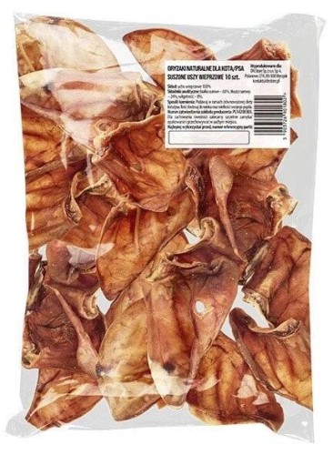 Naturalny przysmak gryzaki dla psa USZY WIEPRZOWE 10 szt. DOLINA NOTECI