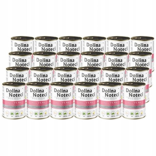 Dolina Noteci Karma dla psa cielęcina z zielonym groszkiem zestaw 24x400 g