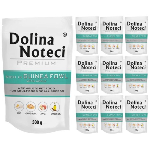Dolina Noteci Premium Mokra karma dla psa perliczka z jabłkiem 10x500g