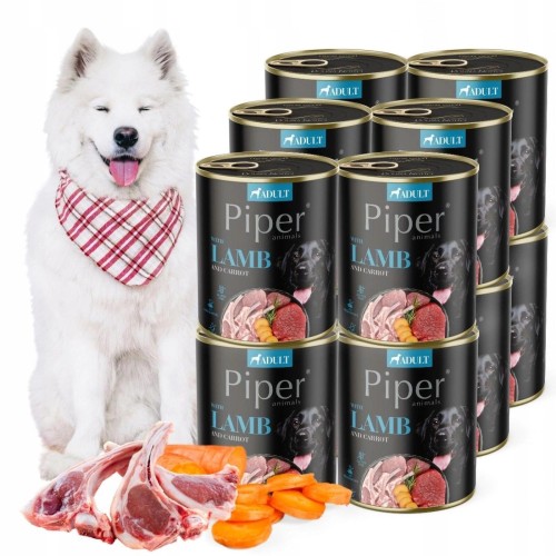 Dolina Noteci Piper Animals z jagnięciną i marchewką karma psa 12 x 800g