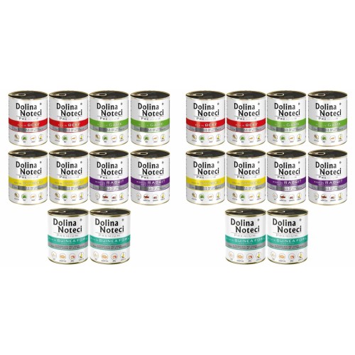 2x DOLINA NOTECI karma psa puszka MIX SMAKÓW 10x 800g