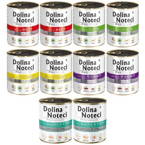 DOLINA NOTECI karma psa puszka MIX SMAKÓW 10x 800g