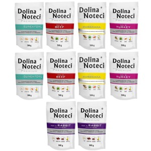 Mokra karma dla psa DOLINA NOTECI MIX SMAKÓW 10x500g